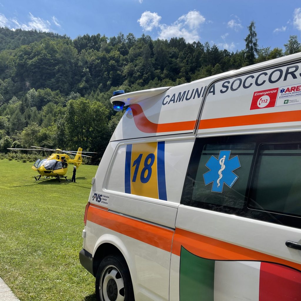 gruppo sanitario camunia soccorso Elicottero 118 e Camunia Soccorso